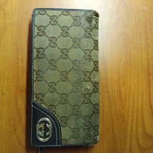 Gucci Brown and Beige Wallet